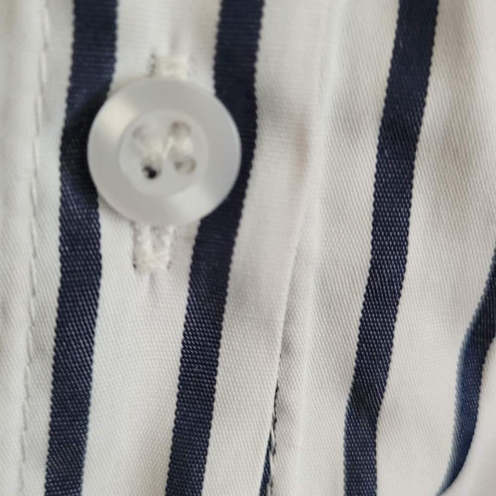 Striped Blue and White Summer Dress - Picture 3 of 5